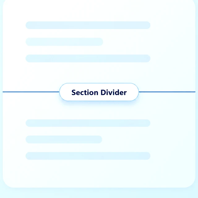 Stylized section divider illustration