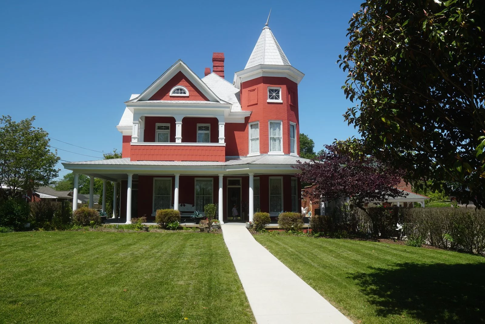 red victorian house