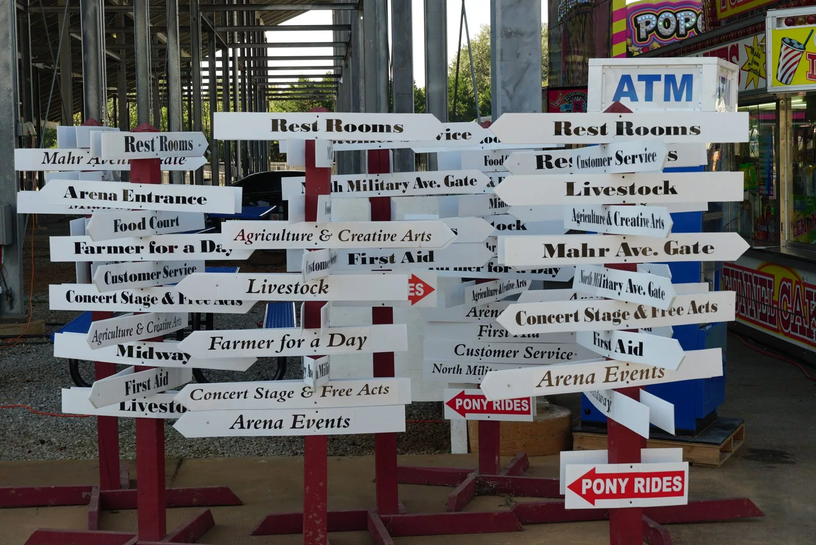 fairgrounds direction signs