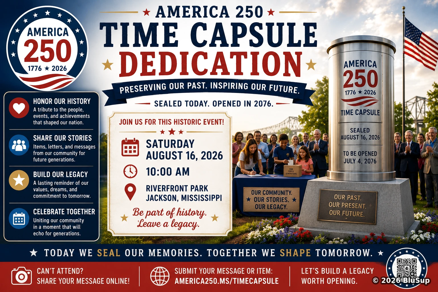 America’s Time Capsule Dedication — BluSup 250 visual