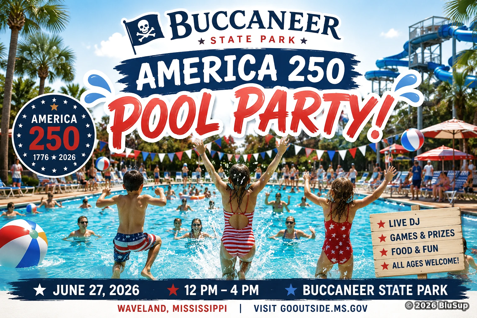 Buccaneer A250 Pool Party — BluSup 250 visual