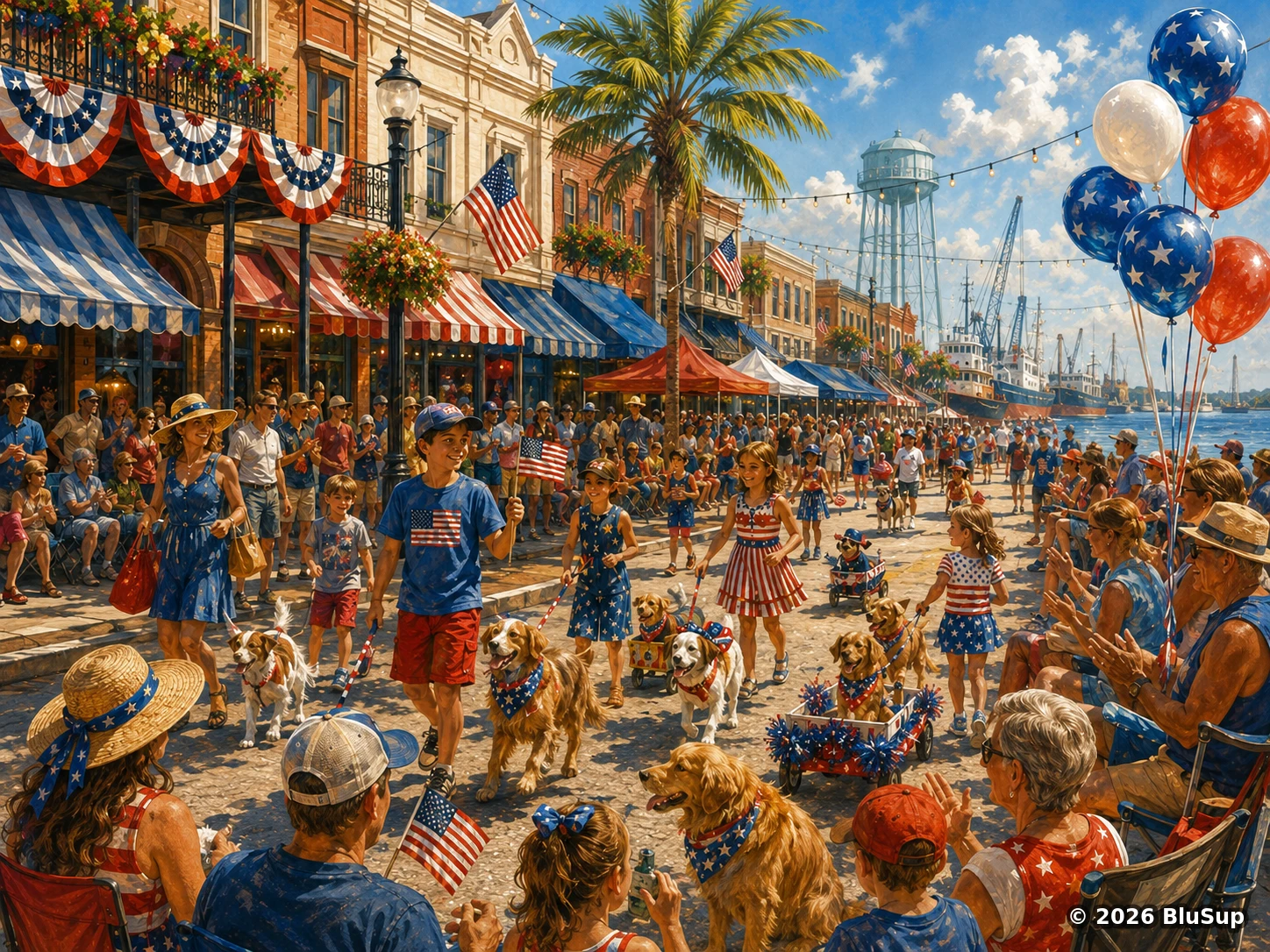 America 250 Party in Pascagoula — BluSup 250 visual
