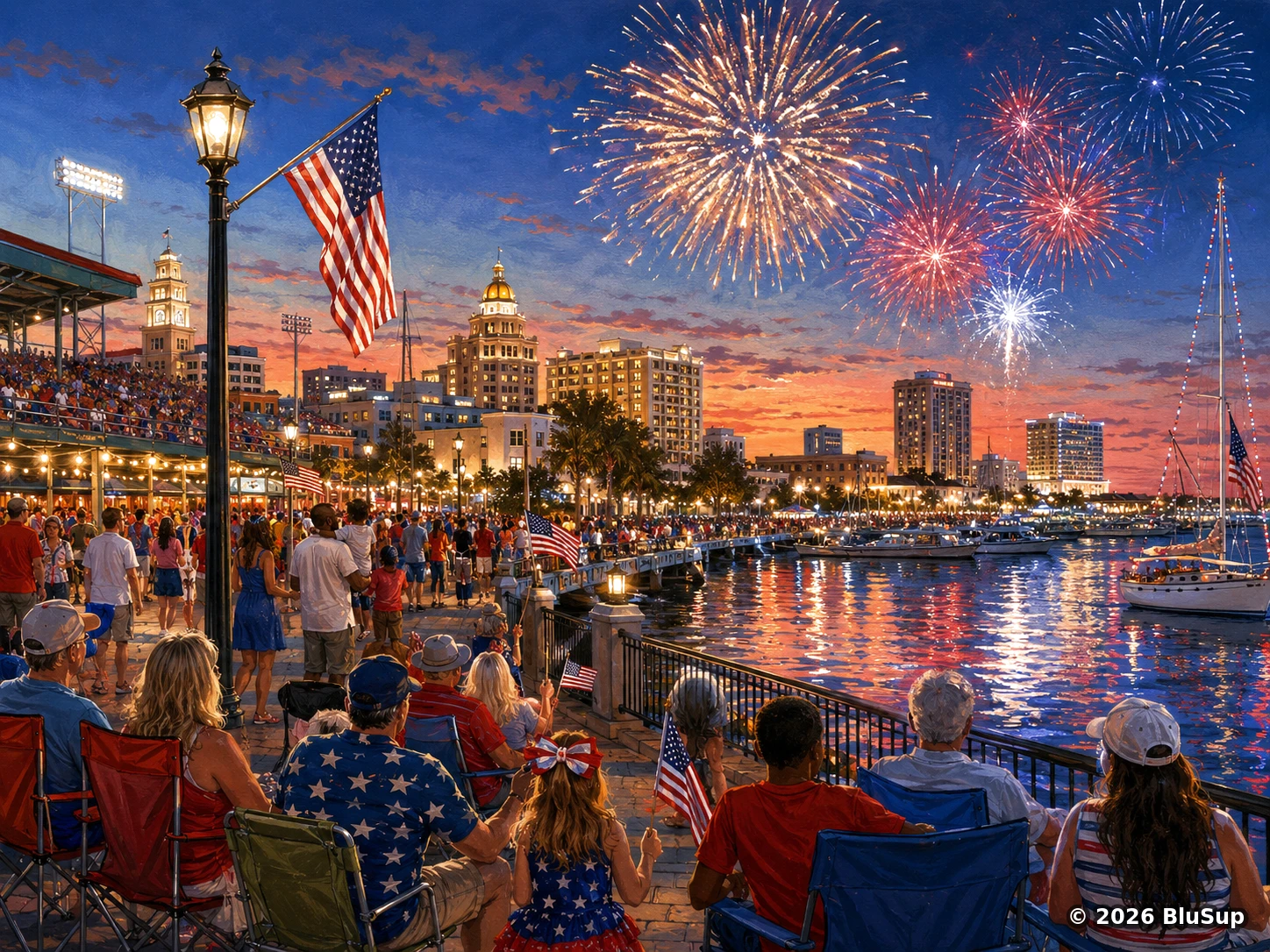 Red, White & Biloxi — An America 250 Celebration — BluSup 250 visual
