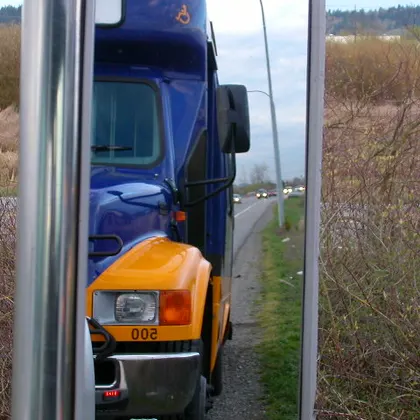 Towing one of the busses